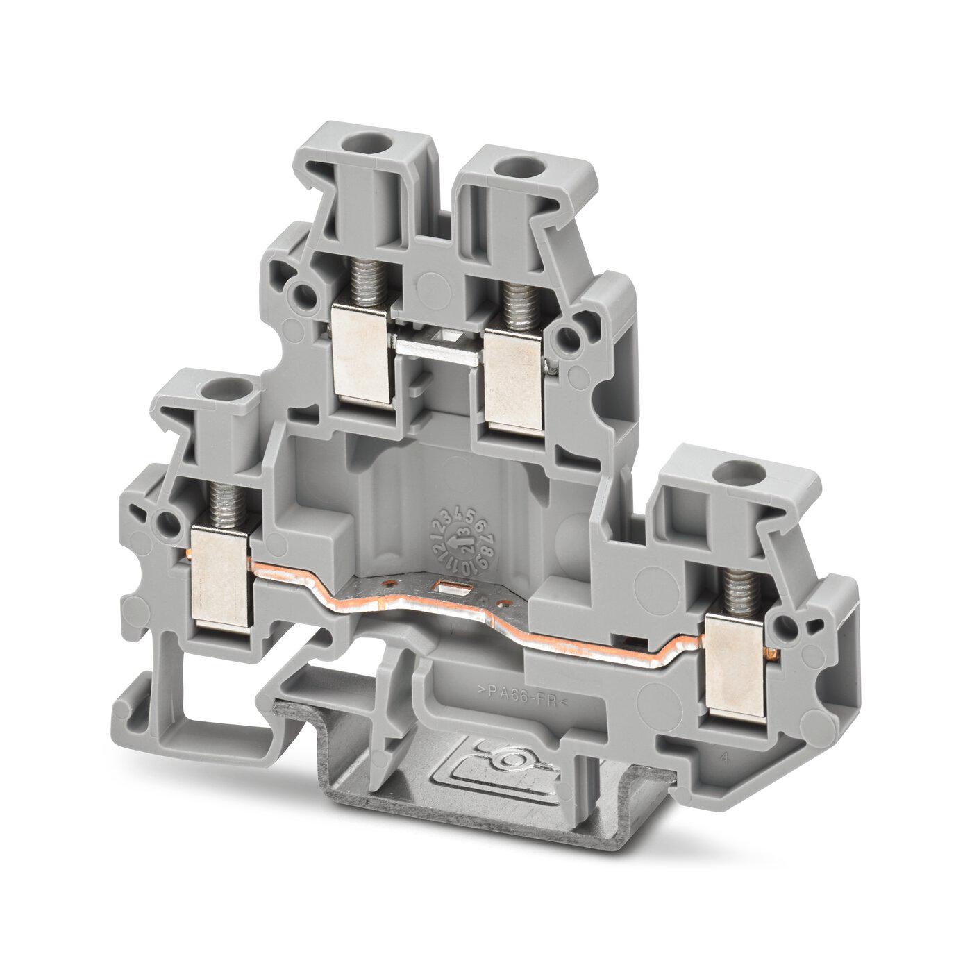 Клемна колодка дворівнева міні Phoenix Contact MUTTB 2,5 500 В 22 А гвинтова 0,2-4 мм² Сірий (3249013) Клемна колодка дворівнева міні Phoenix Contact MUTTB 2,5 500 В 22 А гвинтова 0,2-4 мм² Сірий (3249013)