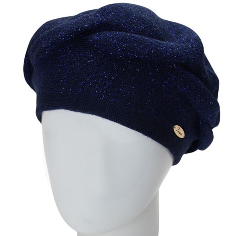 Берет жіночий подвійний Lirus Сяйво Синій (29436077) - фото 1 Берет жіночий подвійний Lirus Сяйво Синій (29436077) - фото 1