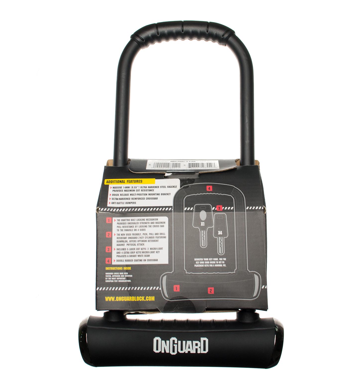 Велозамок Onguard U-lock 8002X Pitbull LS 115x292 Чорний - фото 2