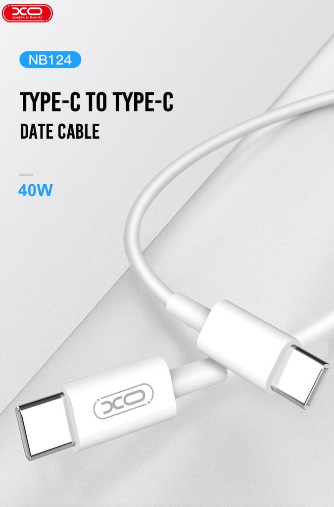 Кабель синхронизации данных Xo NB124 Type-C to Type-C 1 м (17642) - фото 3