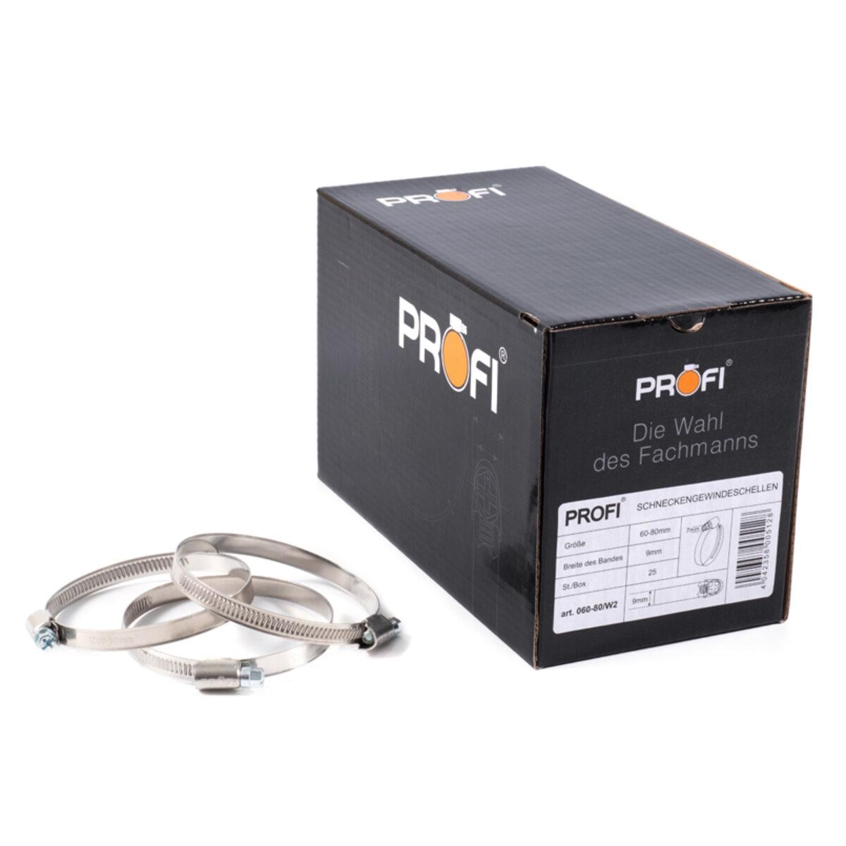 Хомуты Profi 60-80/W2/9 мм/25 шт.