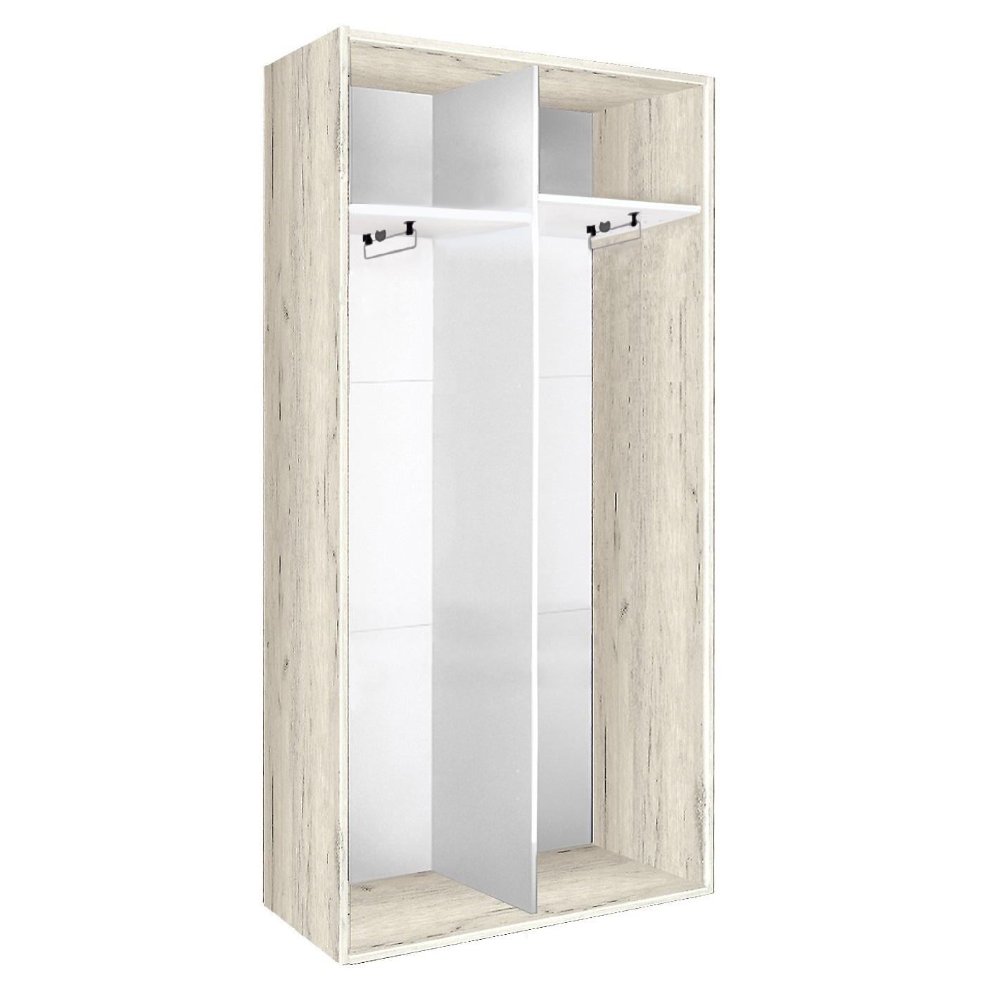 Шкаф-купе двухдверный двухсекционный Modern ДСП 150х45х210 см Дуб крафт белый (44732) - фото 2