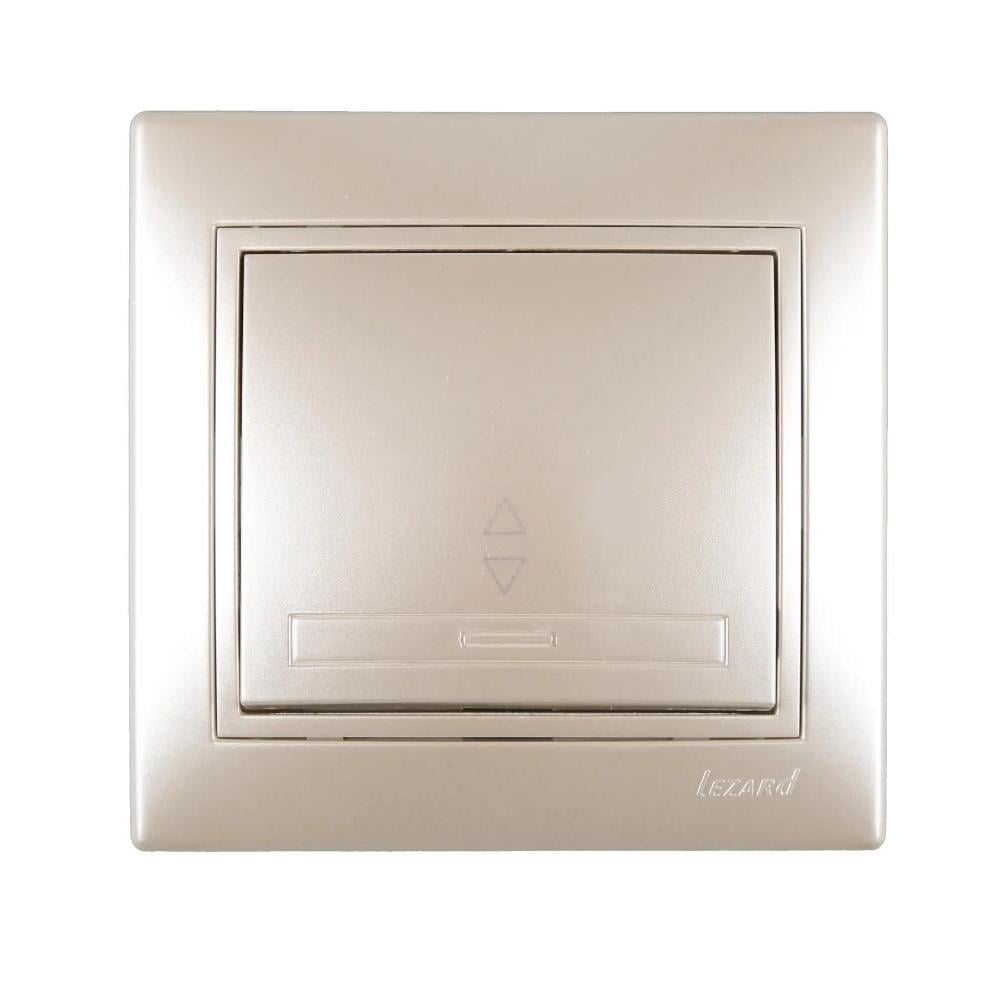 Выключатель одноклавишный проходной MIRA со вставками Жемчужно-белый перламутр (00000003189)