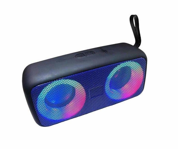 Портативная колонка Bluetooth NB аккумуляторная 2 динамика RGB LED подсветка Синий (MX-00008952E)
