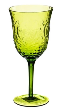 Набор 4 шт. бокалов с узором Зеленый (001HH)