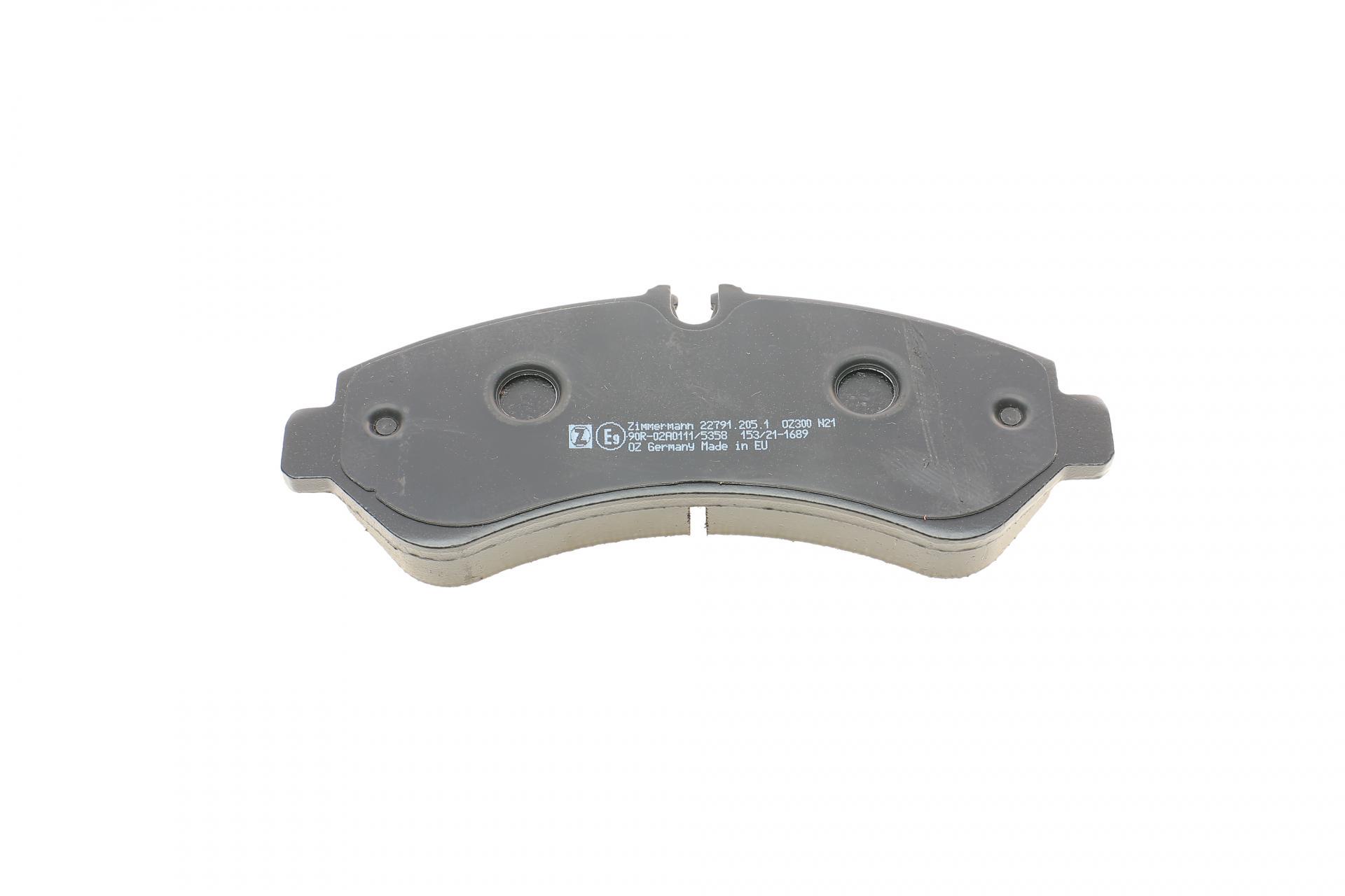 Колодки тормозные задние MB Sprinter 907 511-519 CDI 18-Brembo 169x67x20 -22791.205.1 ZIMMERMANN