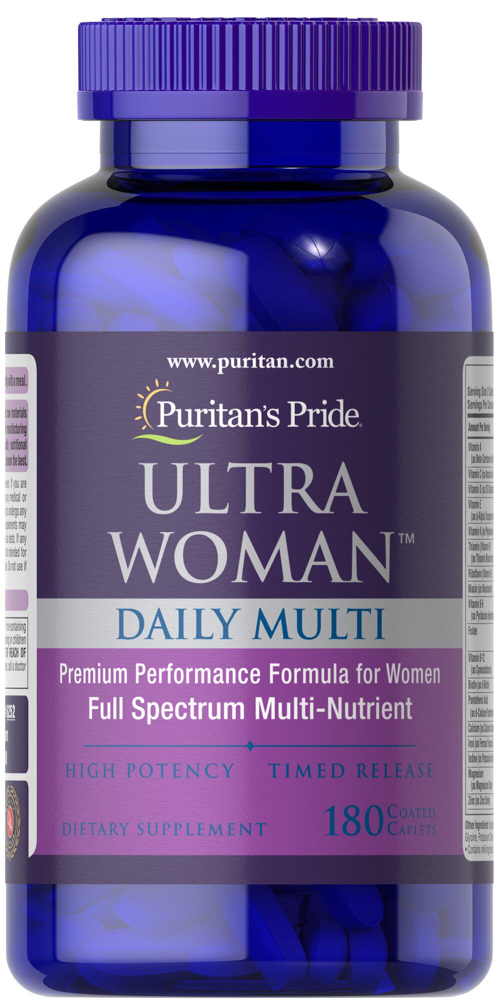 Витаминно-минеральный комплекс Puritan's Pride Ultra Woman Daily Multi Timed Release 180 Caplets
