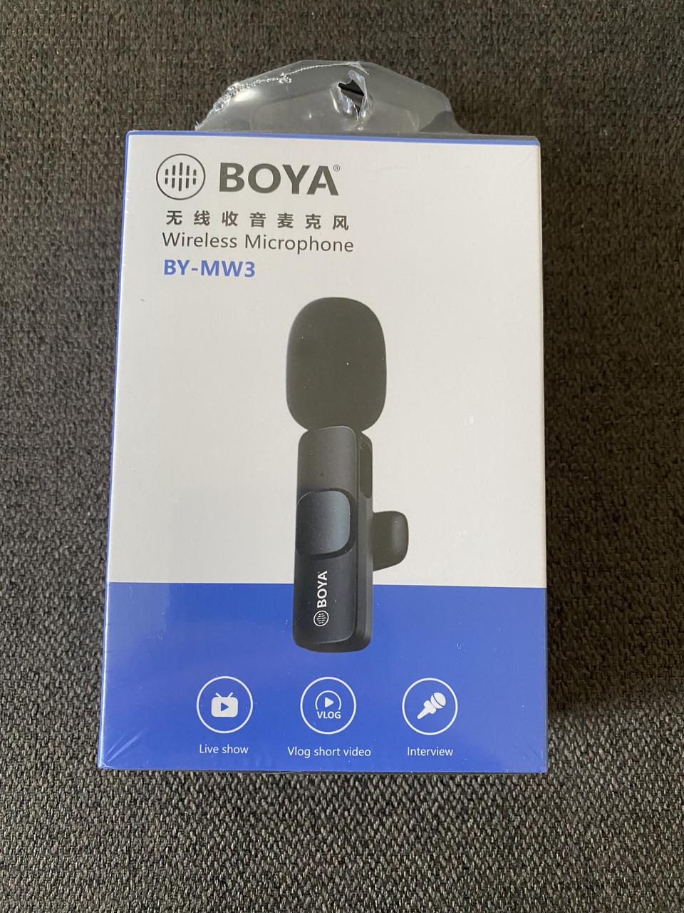 Микрофон петличный беспроводной Boya BY-MW3 Type-C/Lightning петличка для iPhone (2610606745) - фото 3