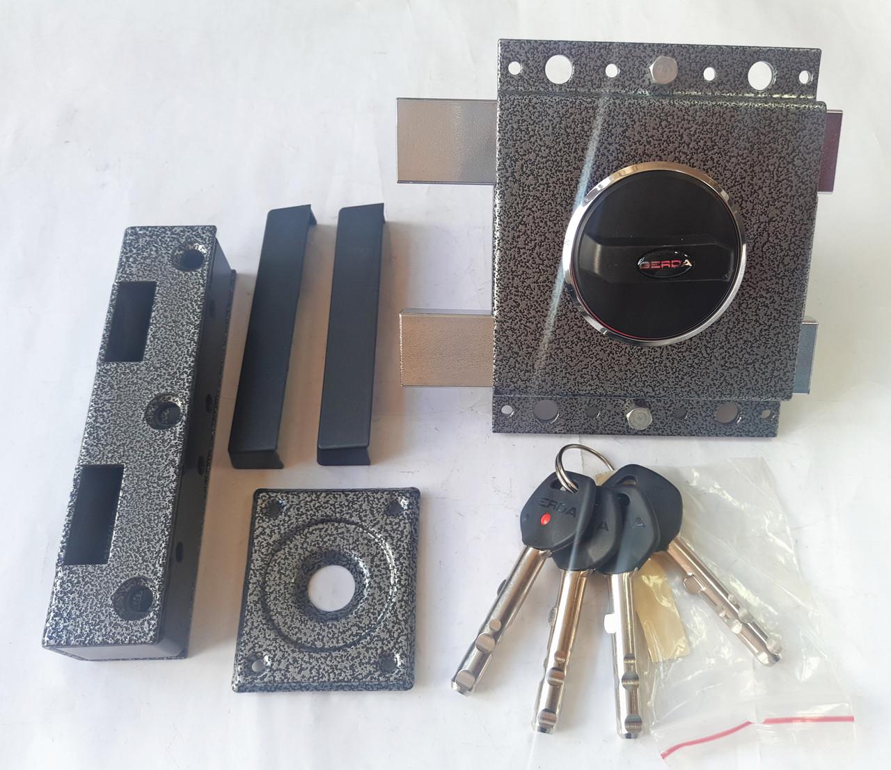 Замок накладной Gerda Tytan ZX ключ 76 мм Античное серебро (00004477) - фото 2 Замок накладной Gerda Tytan ZX ключ 76 мм Античное серебро (00004477) - фото 2