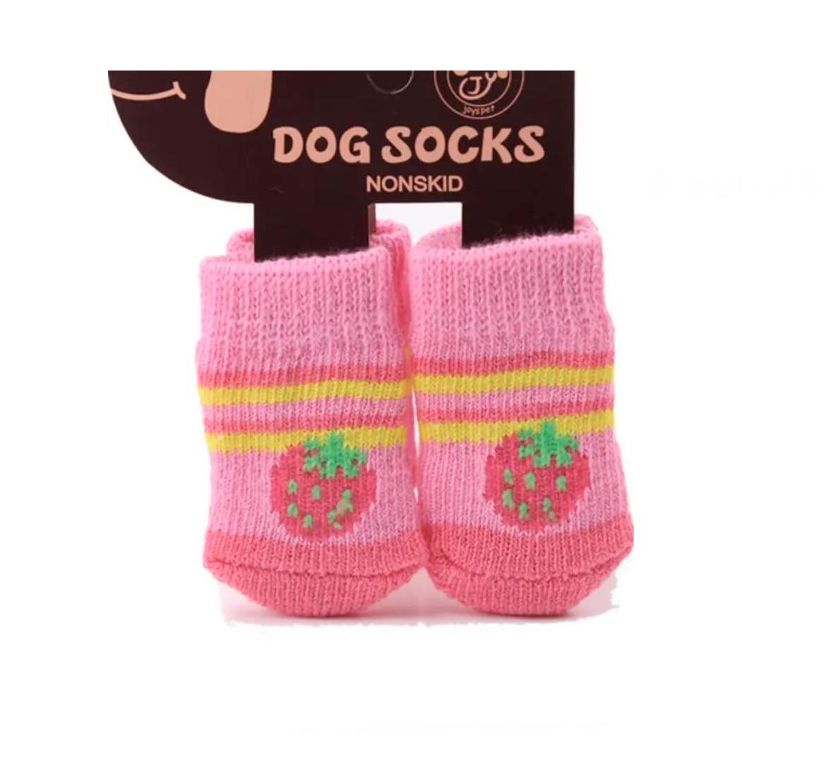 Носки для собак "Strawberry" с нескользящими накладками S (546545)