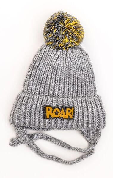 Шапка дитяча для хлопчиків Роб D845 фліс 44-48 см Світло-сірий