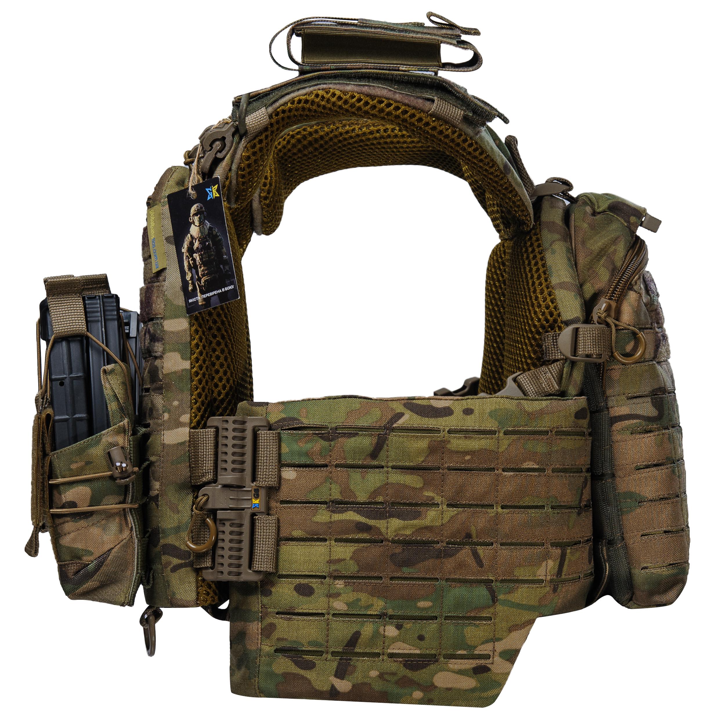 Плитоноска BOGUNKA PRO з системою швидкого скидання 3 підсумки під АК та турнікет Мутьтикам - фото 3