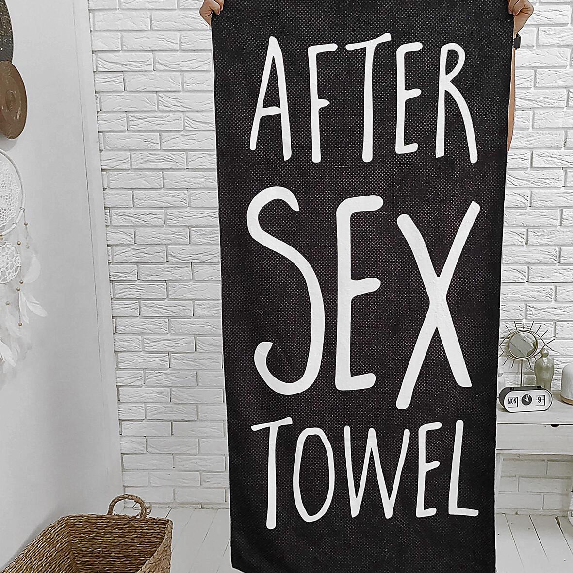 Рушник пляжний великий з принтом After sex towel 150х70 см (sp7-282652801)
