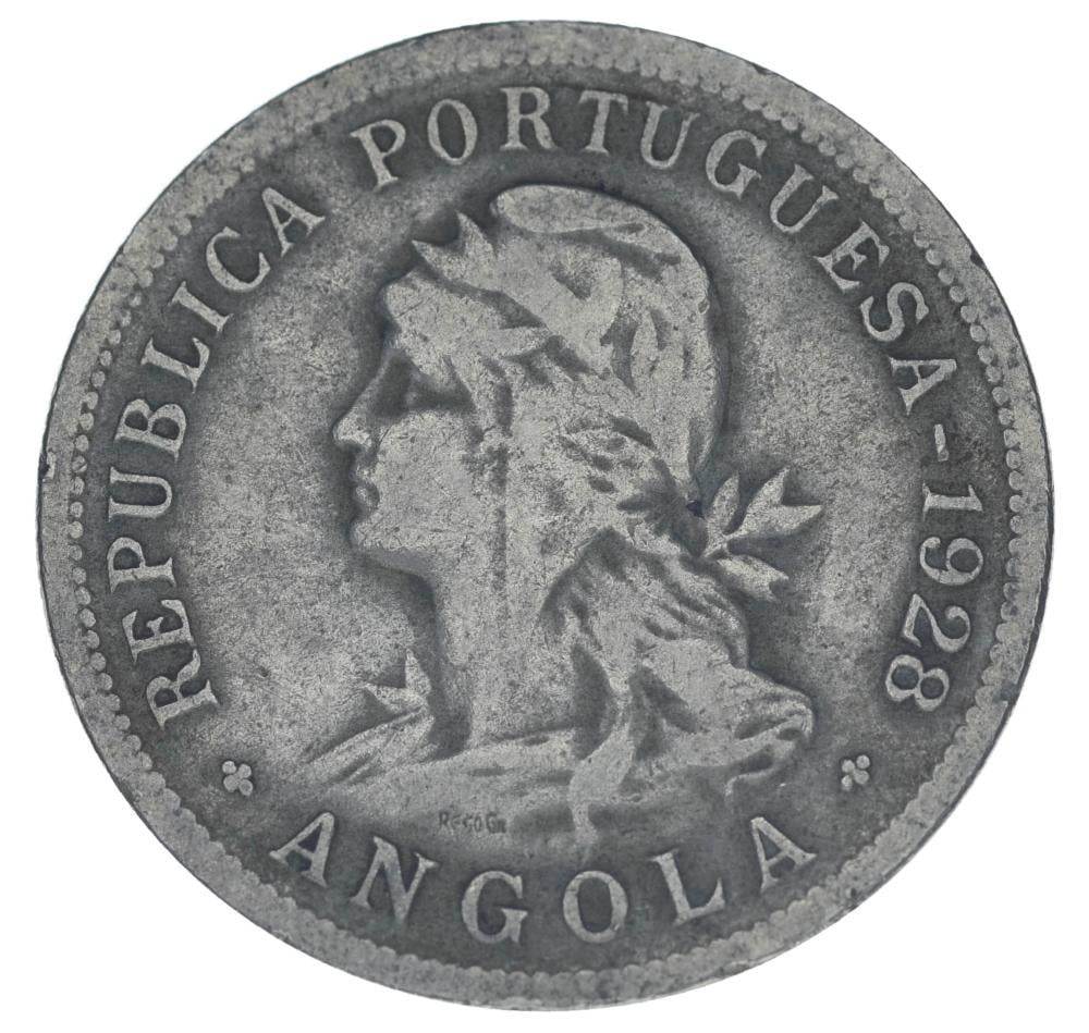 Коллекционная монета Ангола 50 центов 1928 F-VF (М23996)