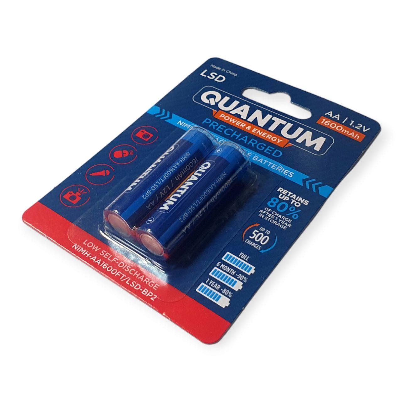 Аккумулятор Ni-MH с низким саморазрядом LSD Quantum 1600mAh AA FT 2 шт/уп. - фото 3 Аккумулятор Ni-MH с низким саморазрядом LSD Quantum 1600mAh AA FT 2 шт/уп. - фото 3