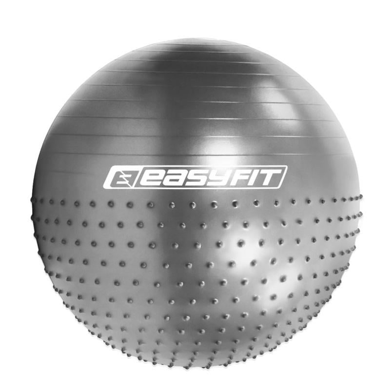 Фитбол полумассажный EasyFit Hybrid 65 см Серый (EF-3011-GY)