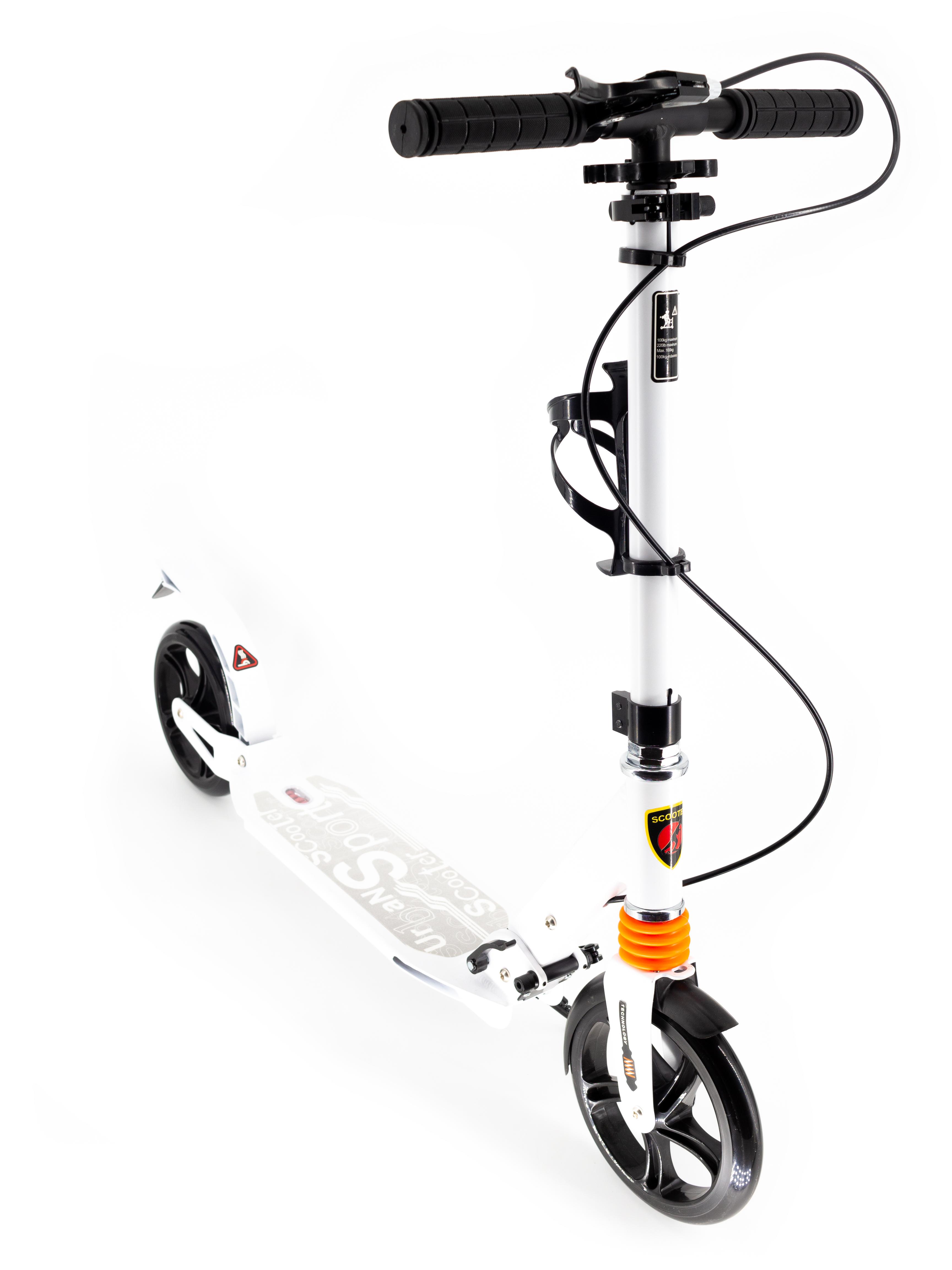 Самокат Scooter 116-C1 з кліпсою і підсклянником Білий (116-C-white)