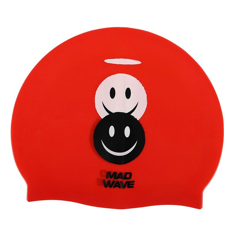 Шапочка для плавания Mad Wave юниорская Junior Emoji M057308 Красный (60444260) Шапочка для плавания Mad Wave юниорская Junior Emoji M057308 Красный (60444260)