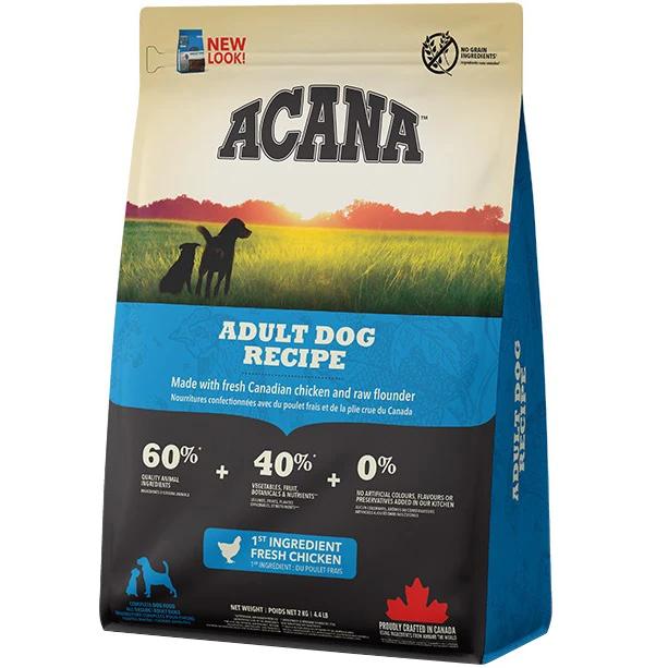 Корм сухой Acana Dog Recipe для собак всех пород с курицей и индейкой 2 кг (a52520)