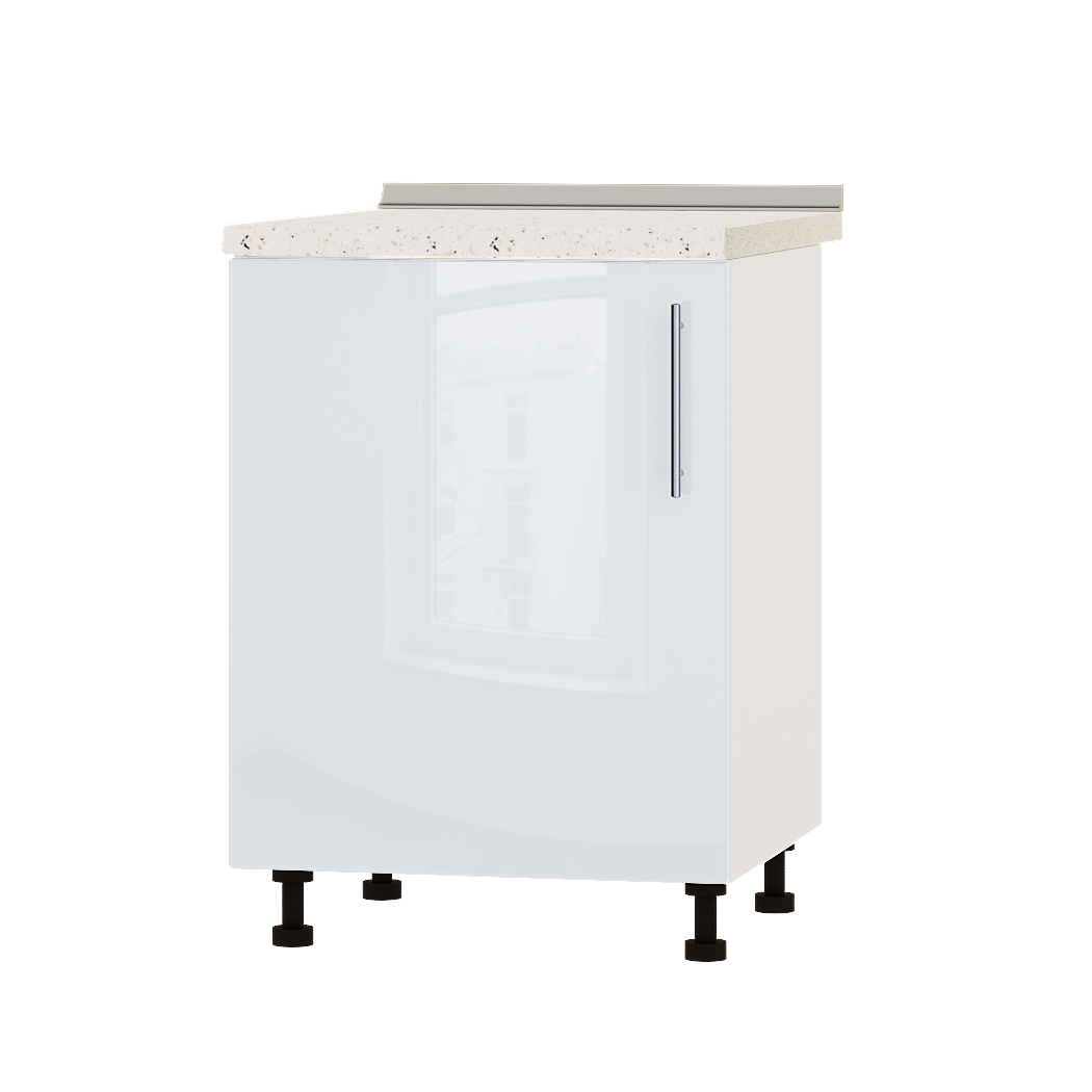 Шкаф нижний Эверест Акрил модуль под мойку Низ Н79-600 60х47х85 см Белый глянец/Белый (02272)