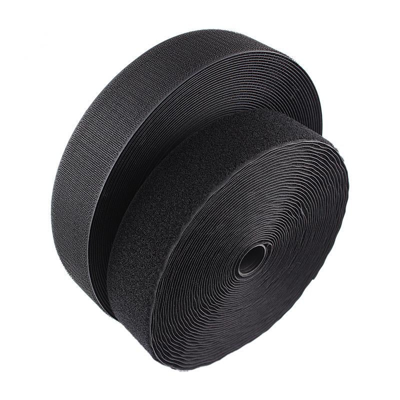 Липучка-фиксатор Fixate текстильная самоклеящаяся 20 мм 5 м Черный (466934589)