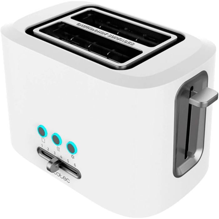 Тостер CECOTEC Toast&Taste 9000 Double 980 Вт 2 відділення 6 ступенів підсмажування White (CCTC-03188)