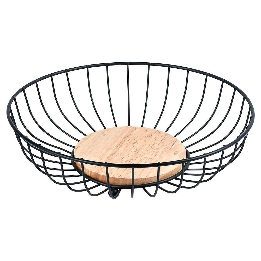 Кошик для сервірування фруктів Loft металевий сітчастий 27 см Black (33159727)