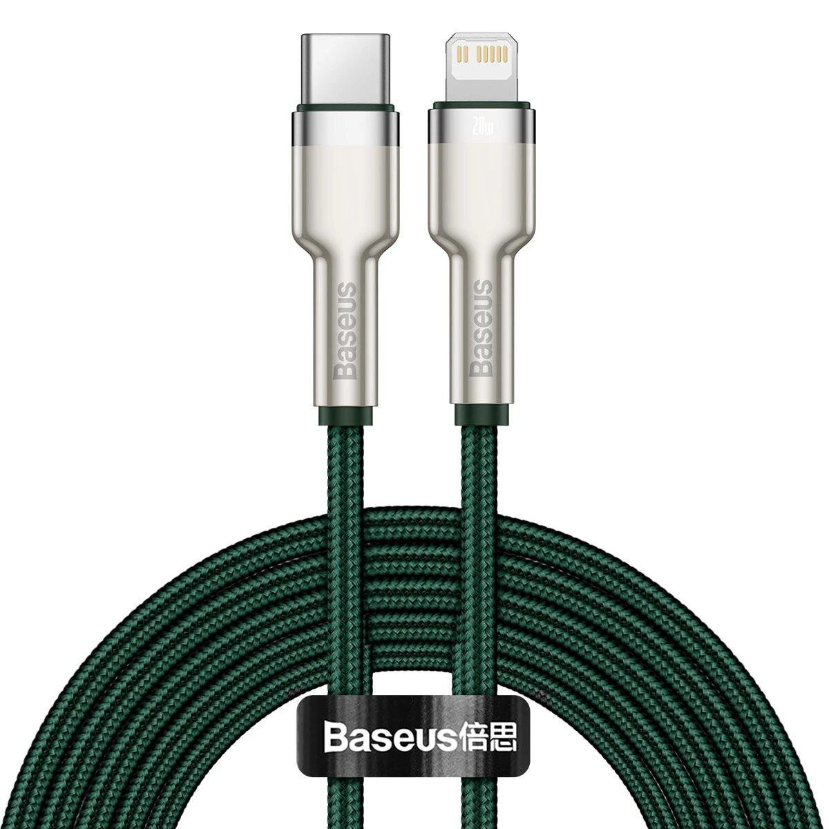 Кабель Baseus Cafule Metal Type-C to Lightning PD 20 W 100 см CATLJK-A05 Green