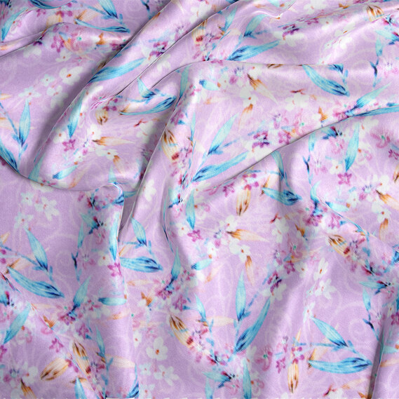 Ткань шелк атлас IDEIA Armani Digital Селена 1,5 м Розовая сирень (2200004221045)