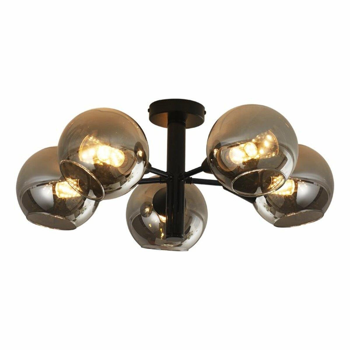 Люстра Sirius на п'ять плафонів під лампу Е27 Чорний (GLX-22901-5)