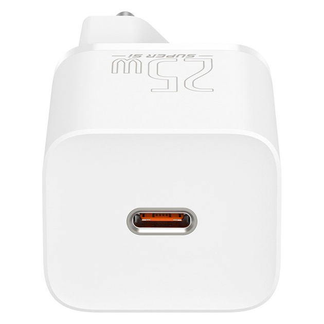 Зарядное устройство сетевое BASEUS Super Si 25W Quick Charger и кабель Type-C to Type-C 3A 1 м TZCCSUP-L02 White (28948208) - фото 2