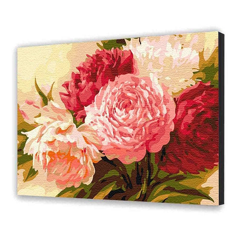 Картина по номерам Цветы с красками и кистями 40х50 см Multicolor (1422581048)