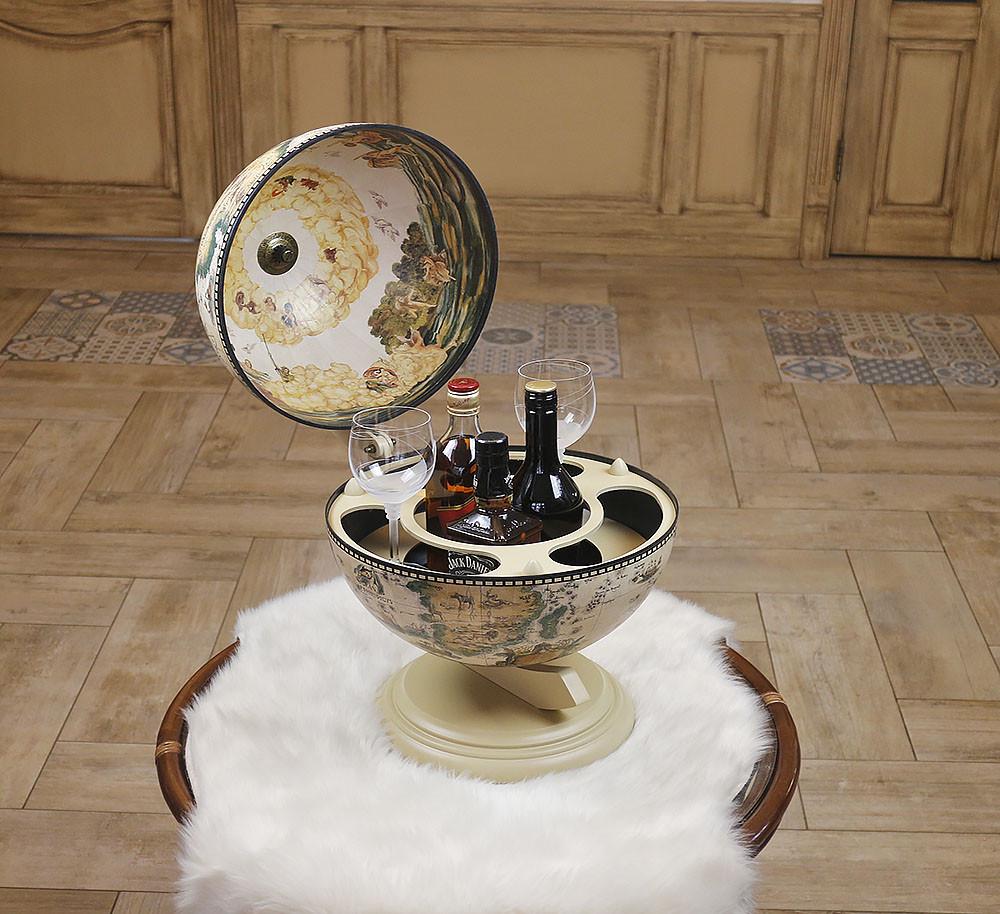 Минибар настольный Гранд Презент Глобус Карта мира 33 см Белый (33002W) Минибар настольный Гранд Презент Глобус Карта мира 33 см Белый (33002W)