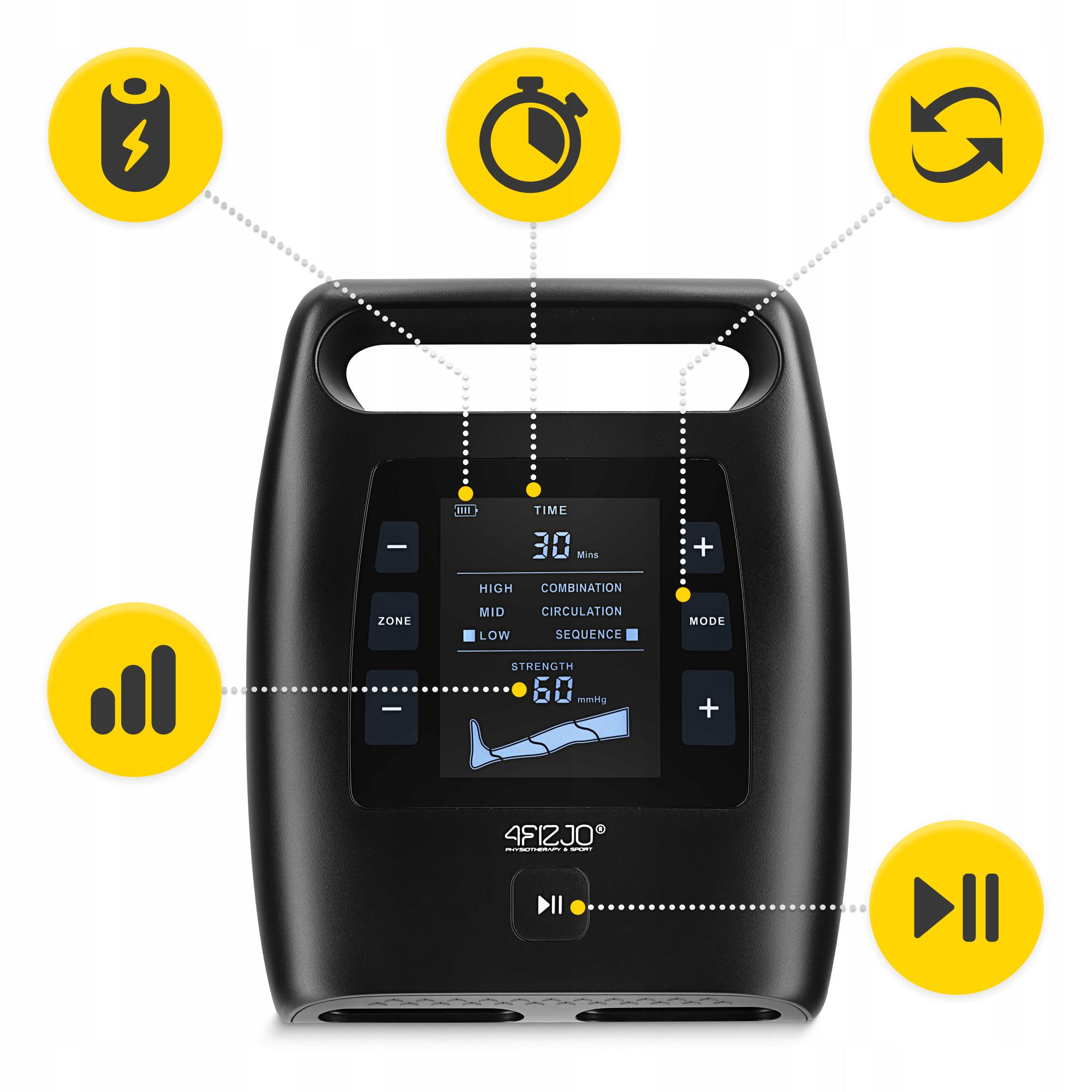 Апарат для пресотерапії та лімфодренажу 4fizjo 4-и камерний ACTIVE-C4 (P-5905973406604) - фото 4 Апарат для пресотерапії та лімфодренажу 4fizjo 4-и камерний ACTIVE-C4 (P-5905973406604) - фото 4