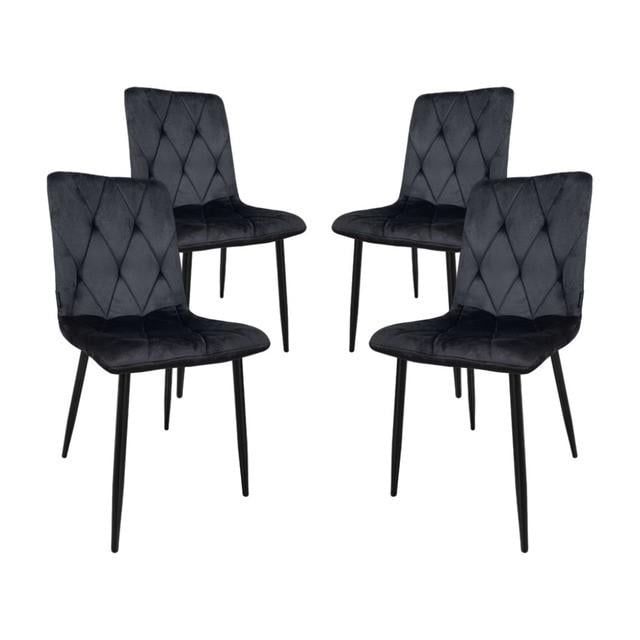 Стул-кресло Bonro B-421 4 для кухни/гостиной/баров 4 шт. Черный (2522928462)