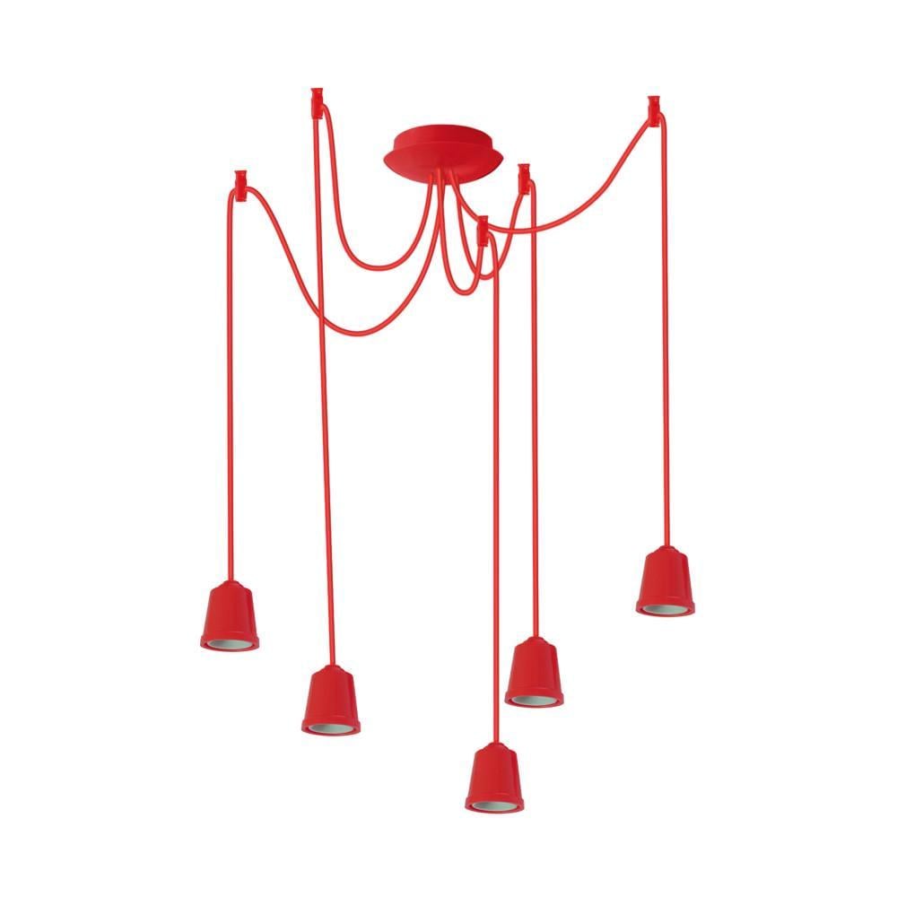 Підвісний світильник ERKA 525 стельовий 5xЕ27 2 м Червоний (27551893) Підвісний світильник ERKA 525 стельовий 5xЕ27 2 м Червоний (27551893)
