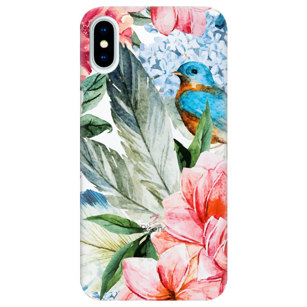 Силиконовый чехол Zorrov для Apple iPhone X - Paradise garden (10290050153033466)