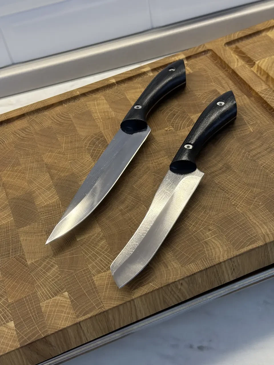 Кухонний набір подвійна торцева дошка з гастроємністю та набором з 3-х ножів Gorillas BBQ DS64 (2620472397) - фото 5