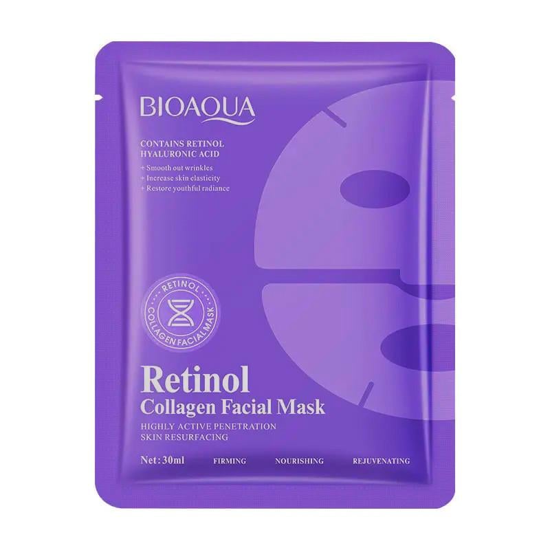 Маска-патч на все лицо гидрогелевая Bioaqua Retinol Collagen Facial Mask с ретинолом 30 мл (38310146)