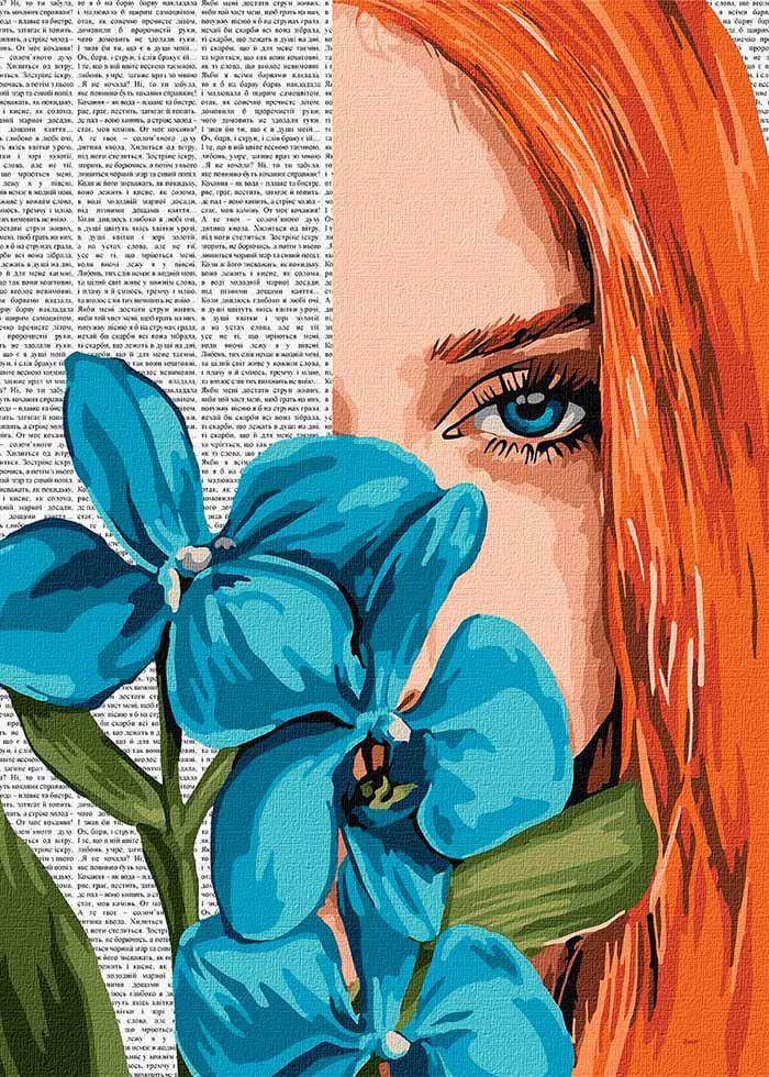 Картина по номерах Ideyka Барвиста поезія Блакитна орхідея 40х50 см (KHO8583)