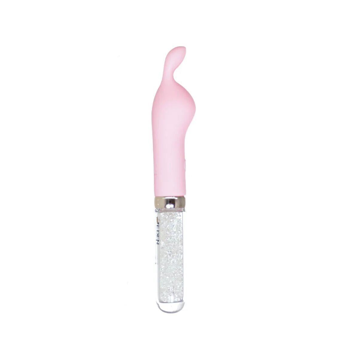 Вибратор клиторальный BMS Petites Lil' Cottontail с блестящей ручкой 16,5 см Розовый (57259)