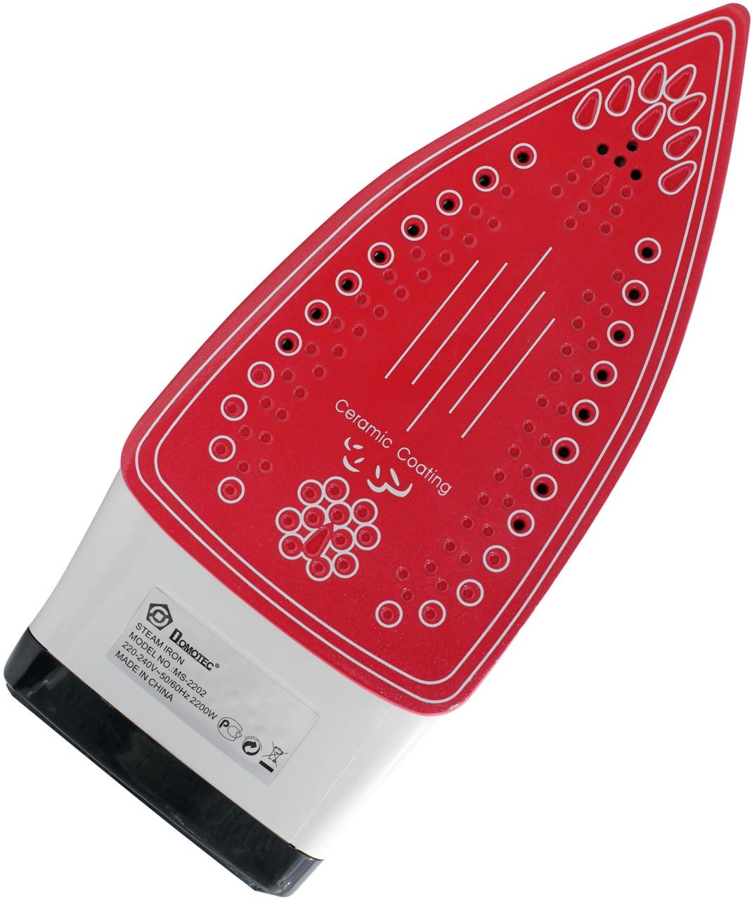 Праска Domotec MS 2202 з керамічним покриттям 2200 Вт (1423794196) - фото 3 Праска Domotec MS 2202 з керамічним покриттям 2200 Вт (1423794196) - фото 3