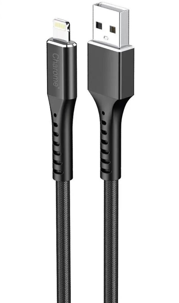 Кабель Charome C22-03 USB-A для Lightning aluminum alloy charging data cable Black (6974324910571)