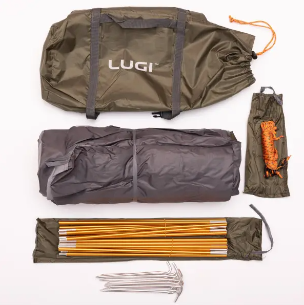 Палатка туристическая двухместная ветрозащитная 210х160х120 см Зеленый (LU-017) - фото 21