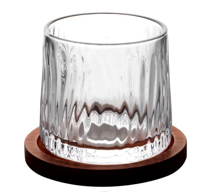 Стакан низкий Viva Line с бамбуковой подставкой стекло 280 мл (B060709)