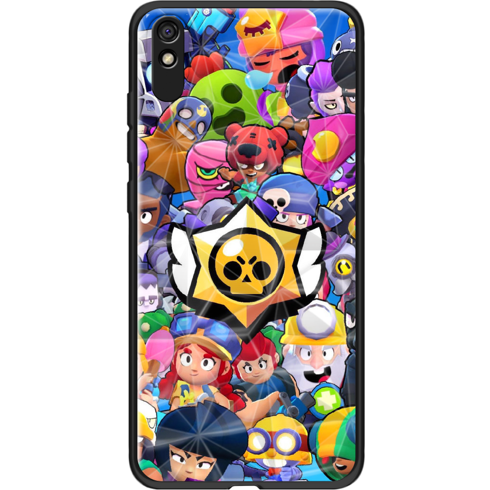 Чехол BoxFace Xiaomi Redmi 9A Brawl Stars Черный силикон с призмой (40304-up2389-12345)
