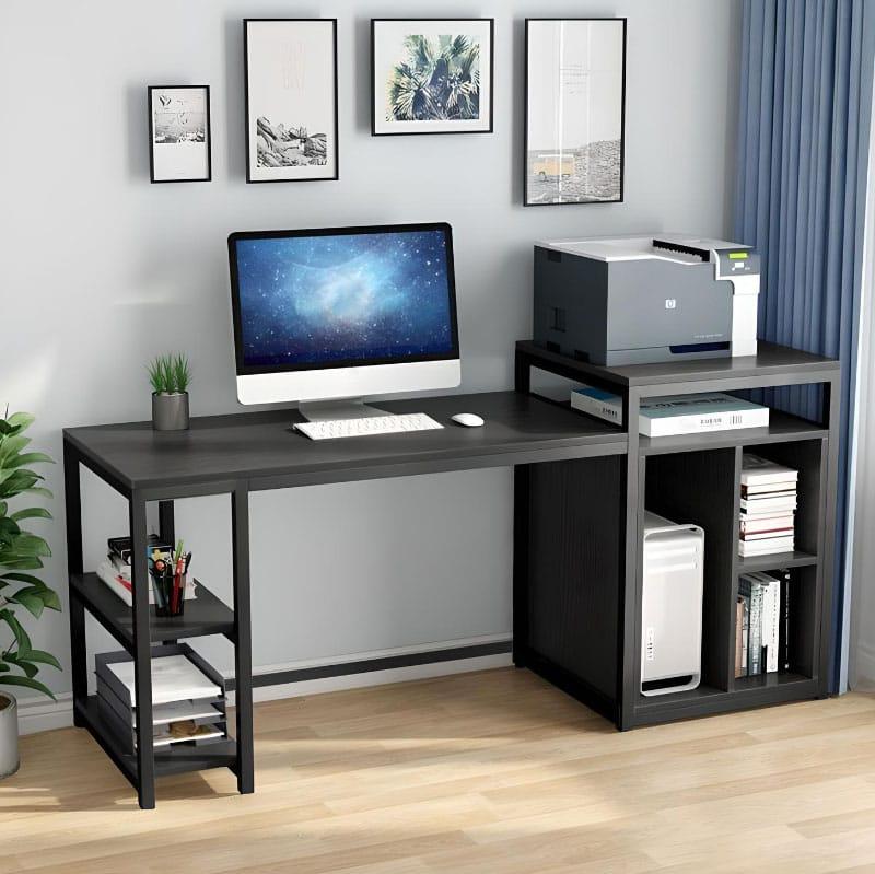 Комп'ютерний стіл у стилі Лофт StepLoft каркас металевий з відкритими поличками (Comp-table-200)