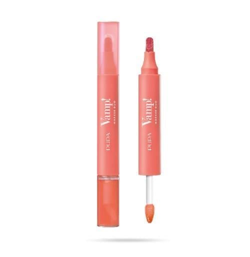 Тінт для губ двосторонній Pupa Vamp Marker Duo Lip Marker&Oil-gloss 008 orange sorbet 1,4Lip marker/oil-gloss 2,6 мл
