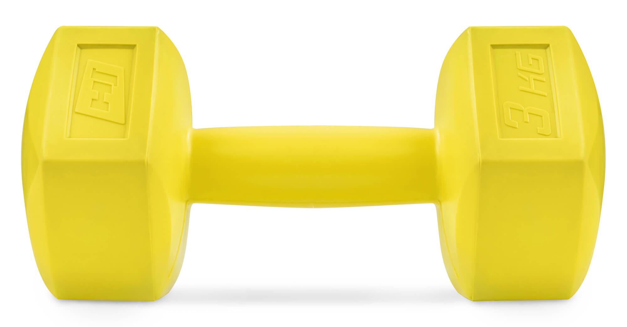 Набір гантелей Hop-Sport HS-C030DH 2х3 кг композитних Жовтий - фото 3 Набір гантелей Hop-Sport HS-C030DH 2х3 кг композитних Жовтий - фото 3