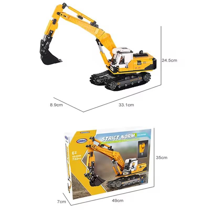 Конструктор Будівельна техніка екскаватор 722 деталі - фото 3